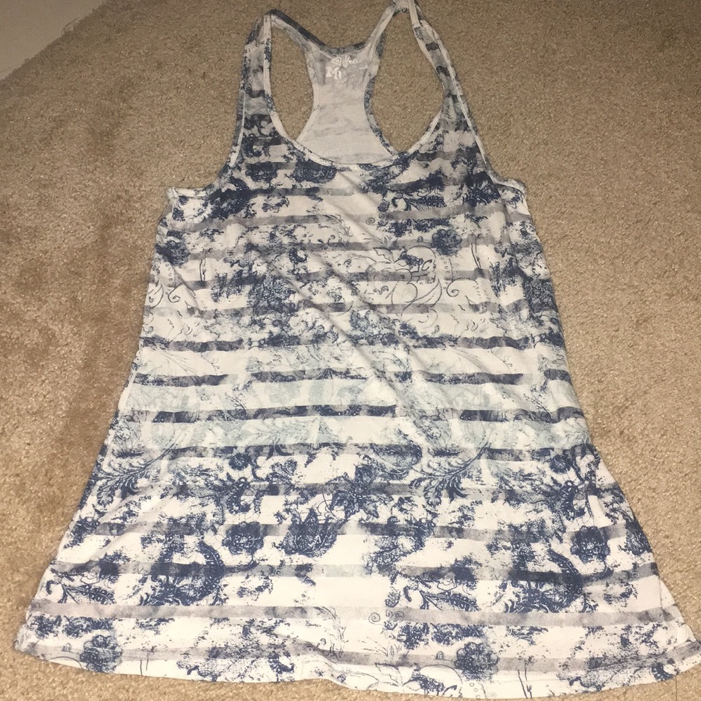 Mudd Floral/Striped Racerback Tank Top